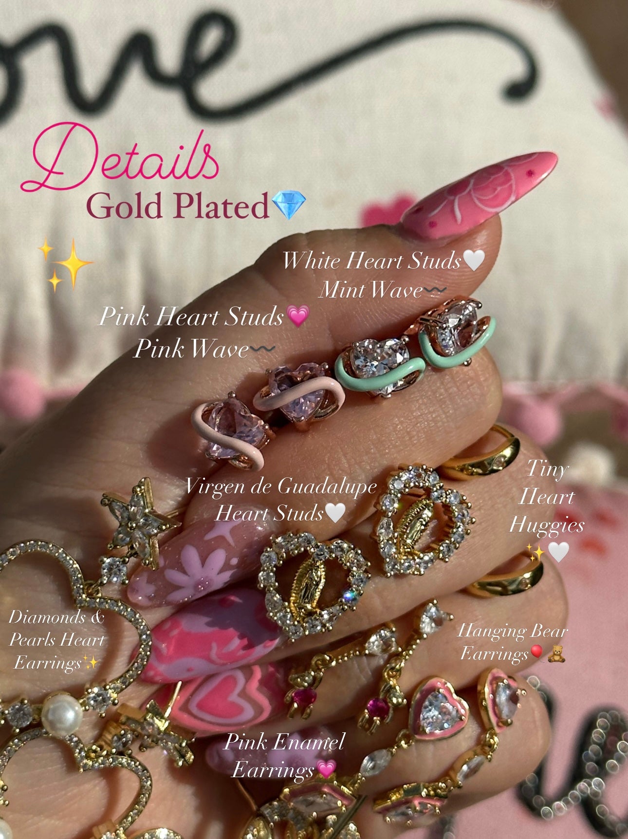 Heart Earrings & Bracelets