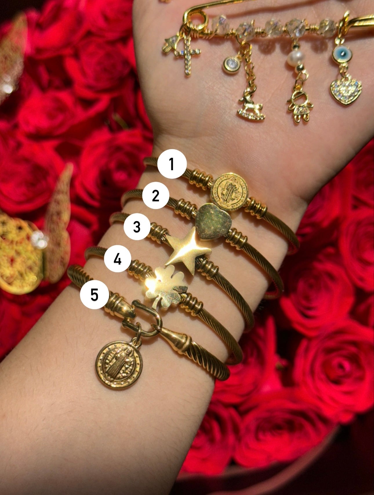 Gold Bracelets (Sold Separately)