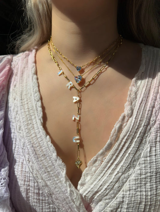 Mother of Pearl Personalized Lariat