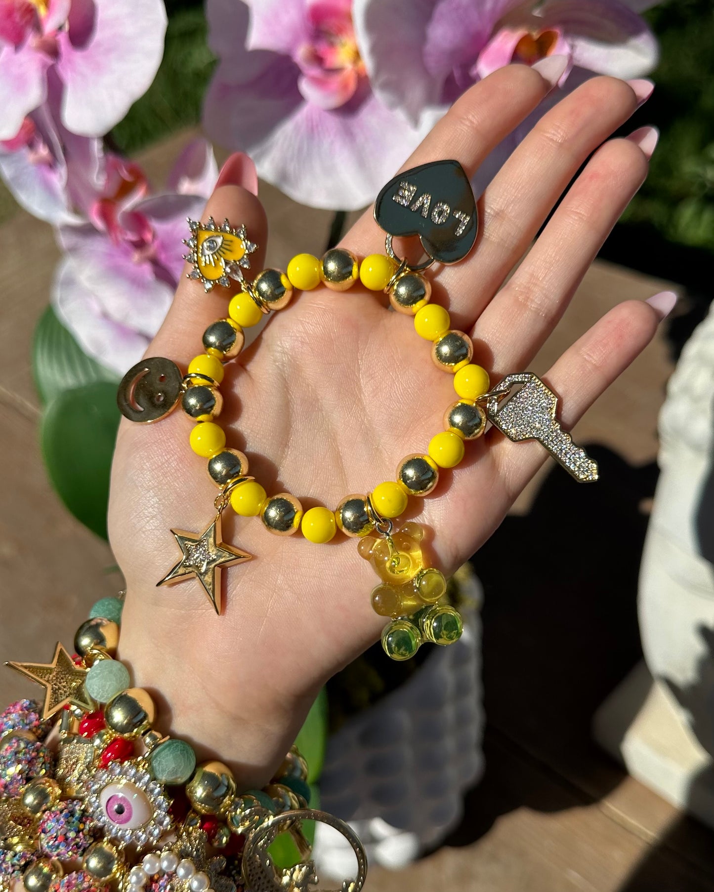 Yellow Charm Bracelet