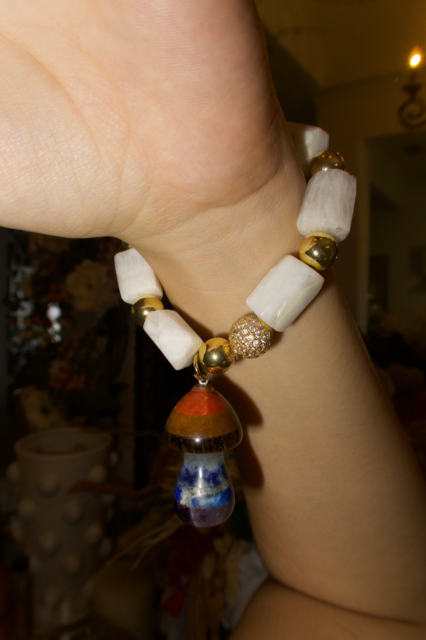 Stone Mushroom Bracelet