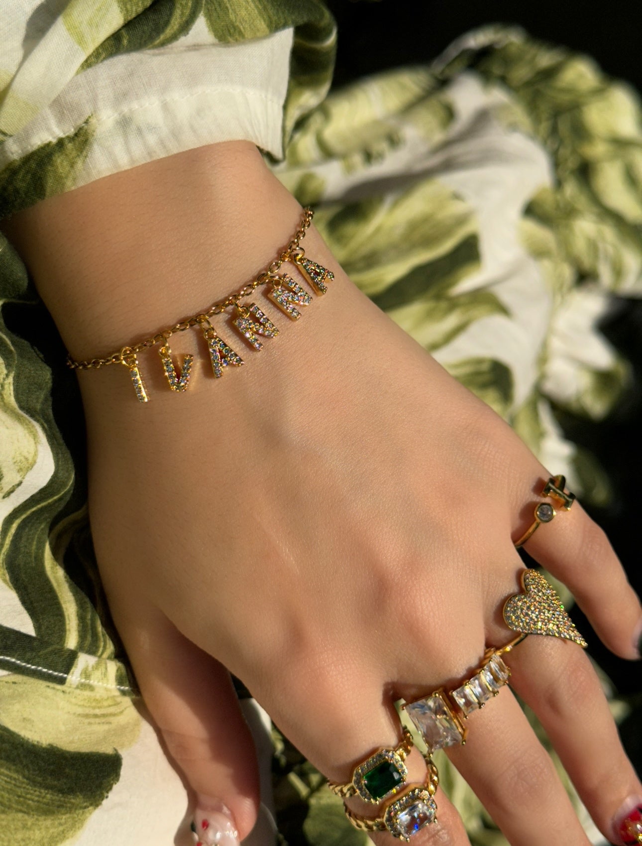 Dainty Sparkly Name Personalized Bracelet