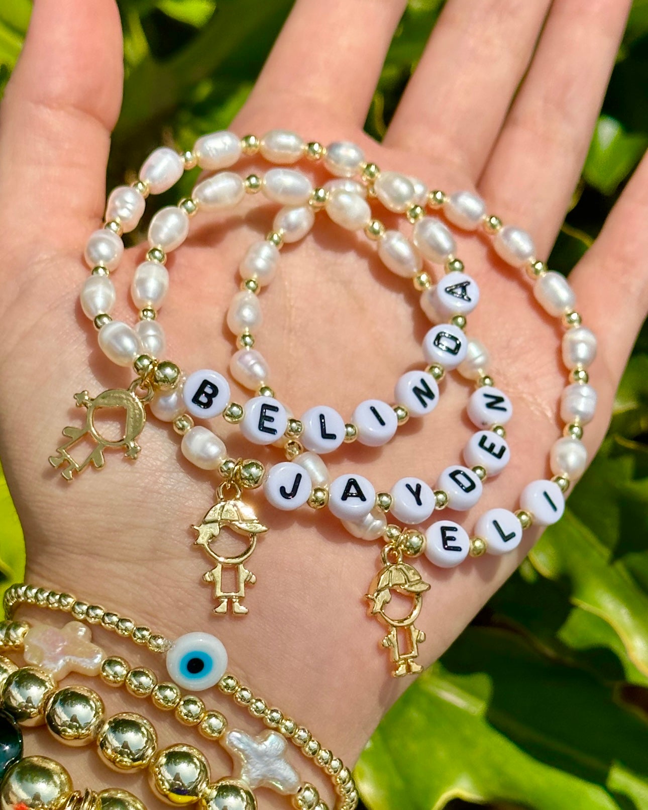 Personalized Pearl Girl/Boy Bracelet