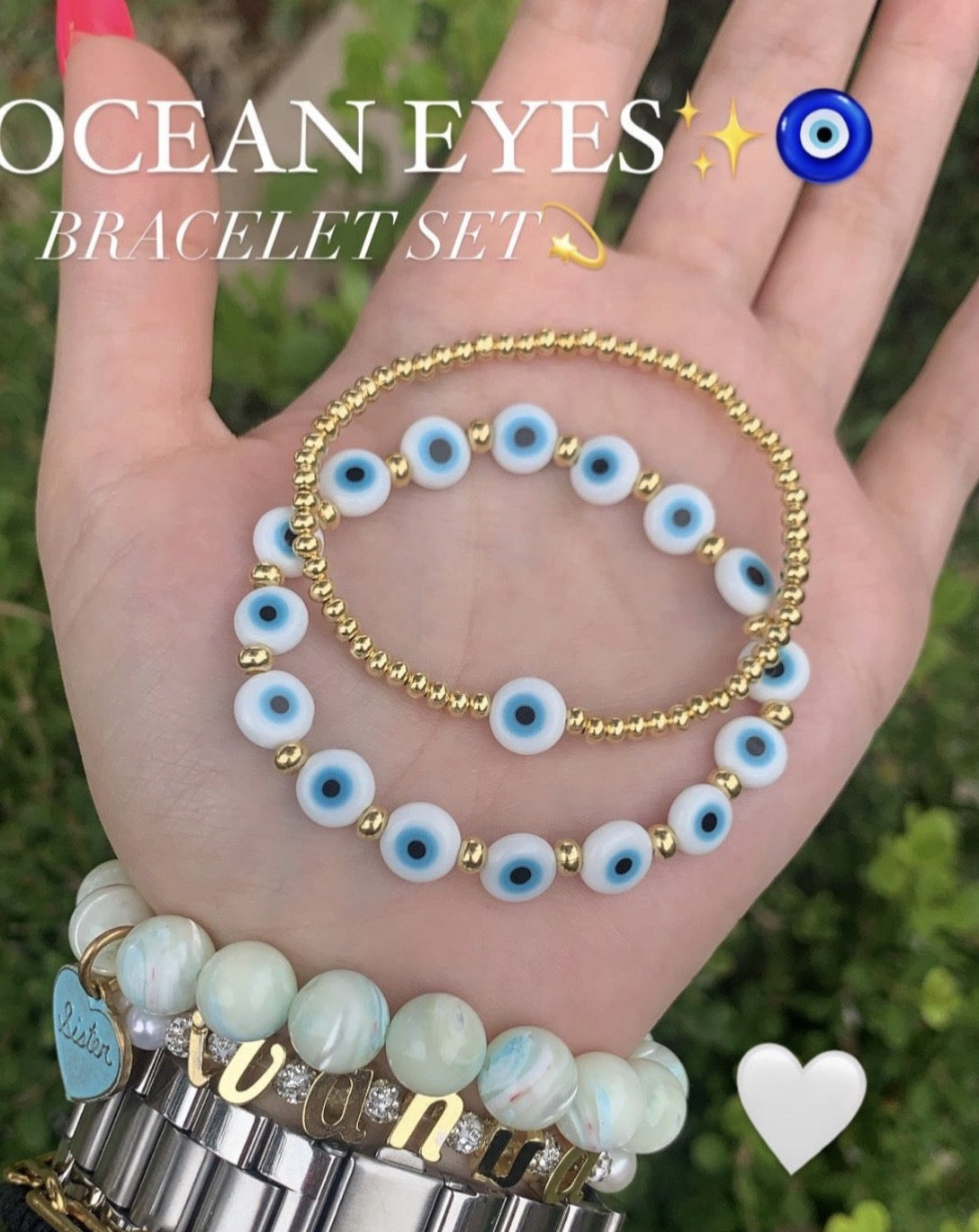 Ocean Eyes 2 Bracelets Set