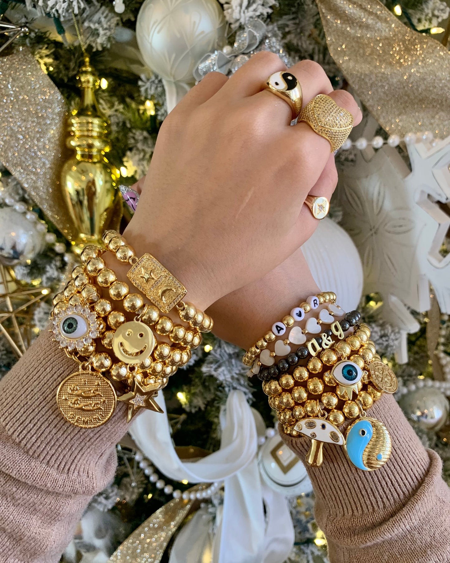 Gold Bracelet With Charm (Each Sold Separately)