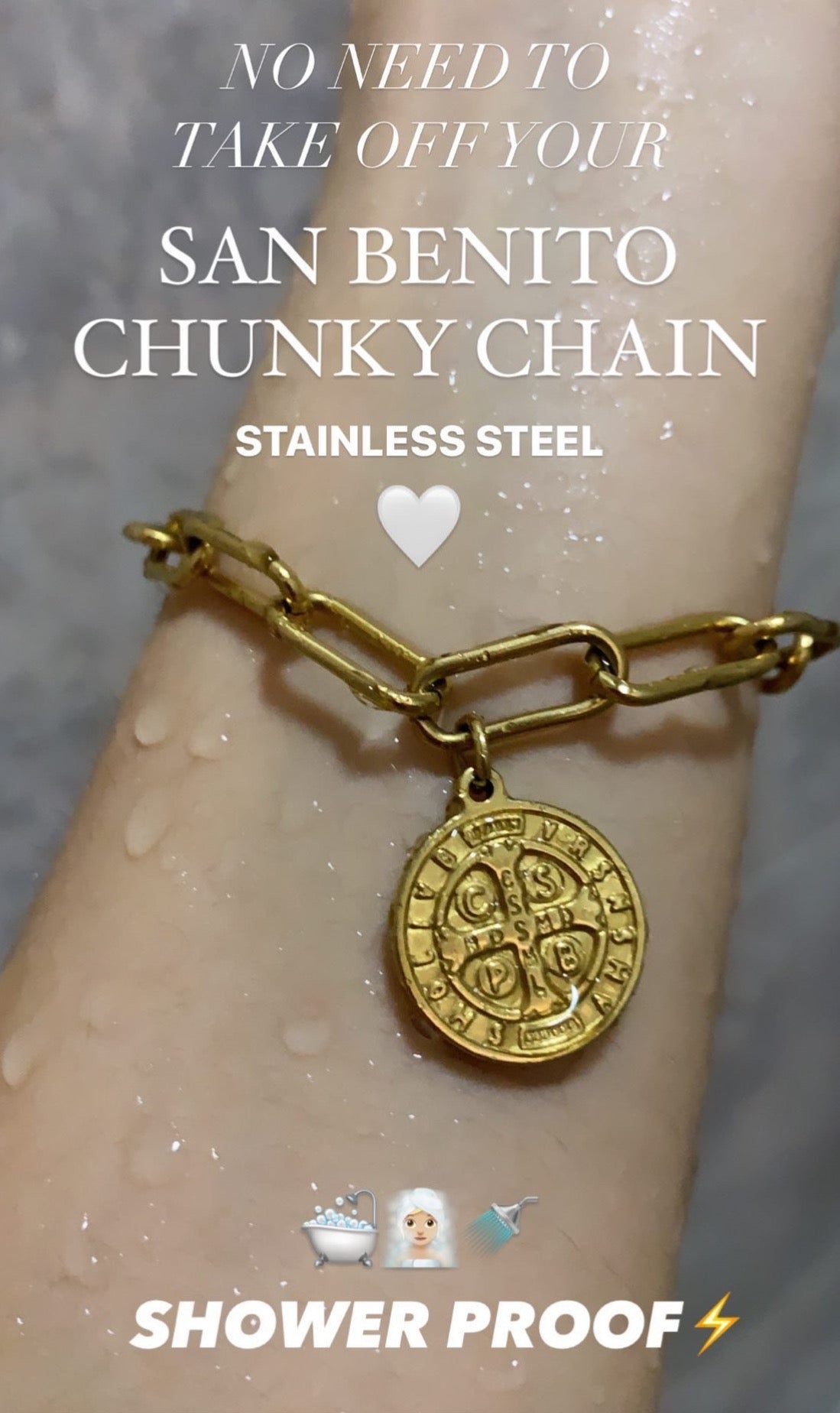 Saint Benedict Chunky Chain Bracelet