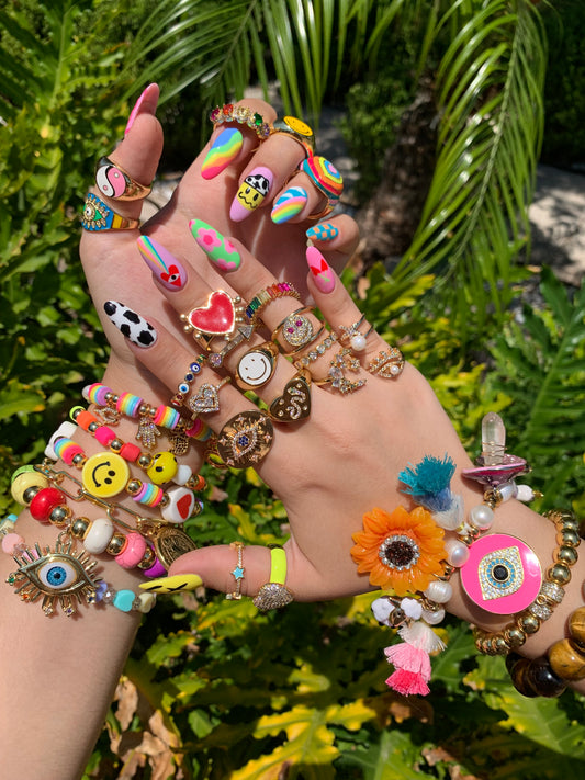Colorful Bracelets & Rings