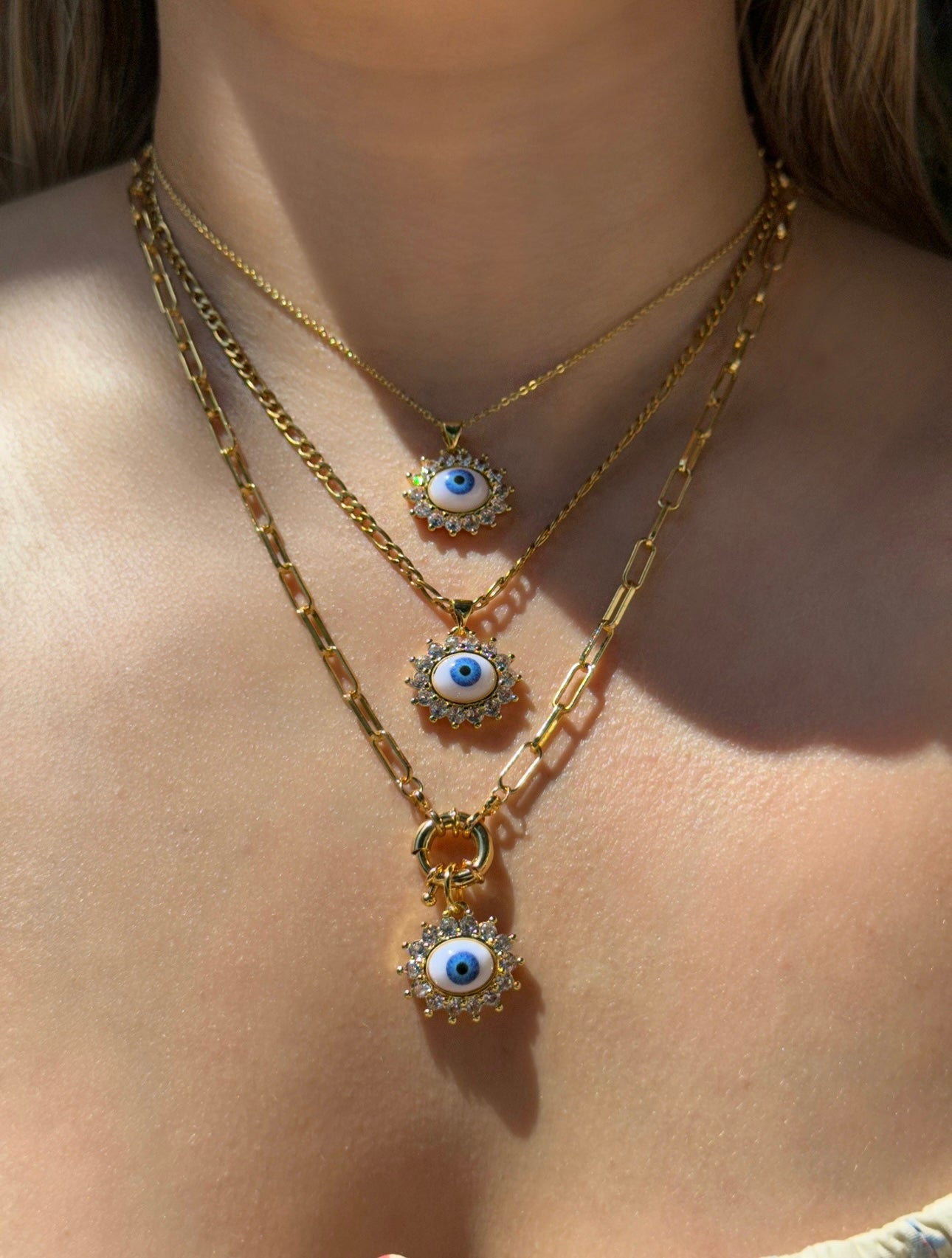 Sparkly Eye Necklaces