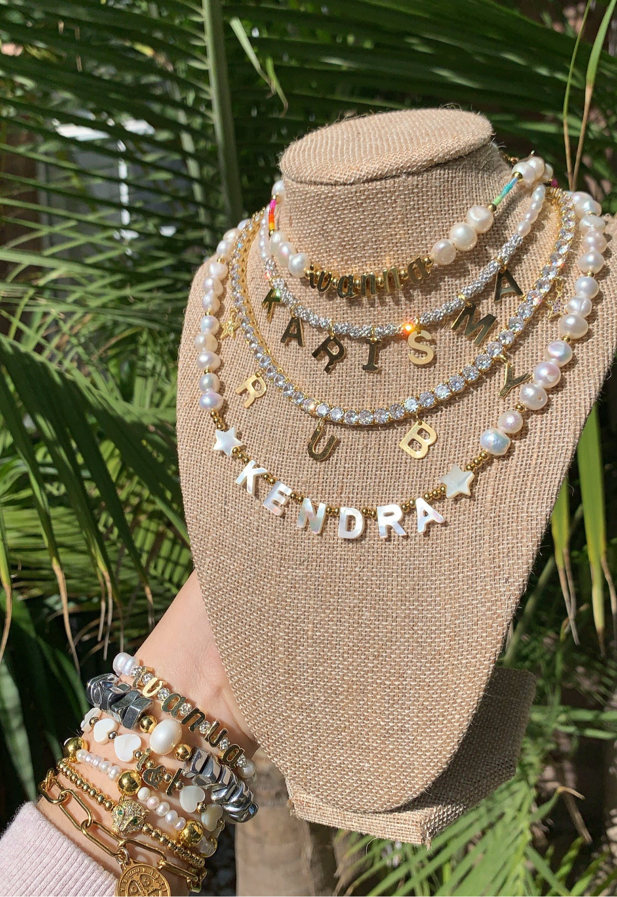 Mother Of Pearl Personalized Necklace
