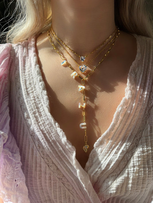 Mother of Pearl Personalized Lariat