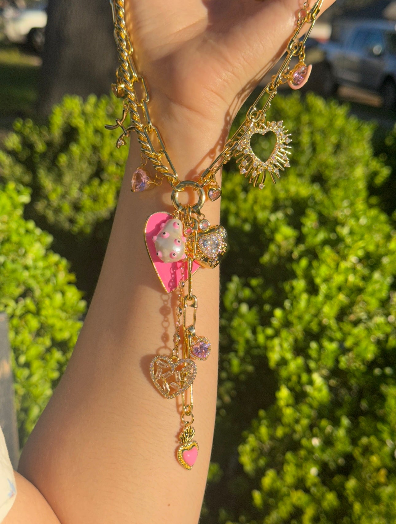 Pink Lover Chunky Zodiac Necklace