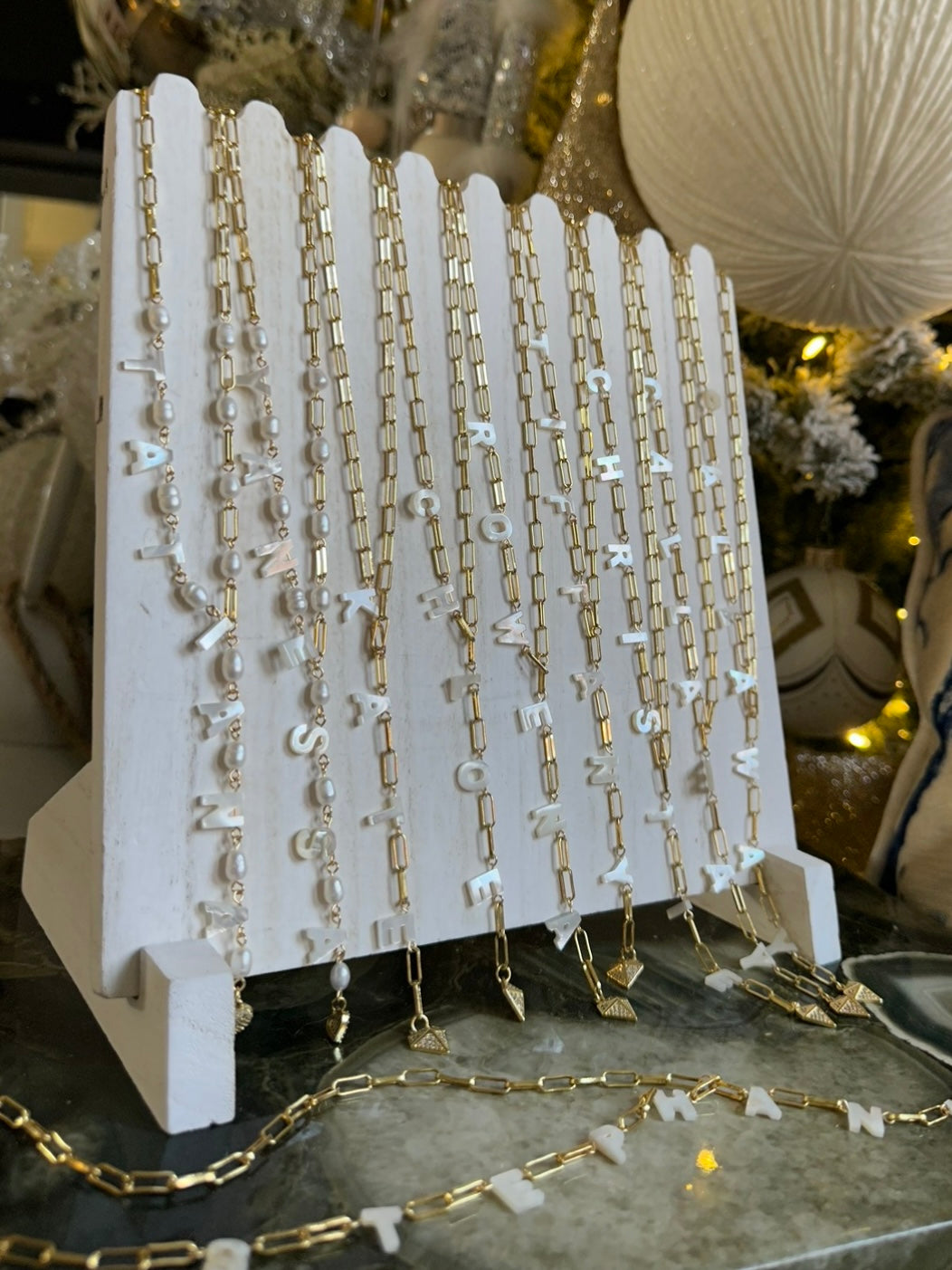 Mother of Pearl Personalized Lariat