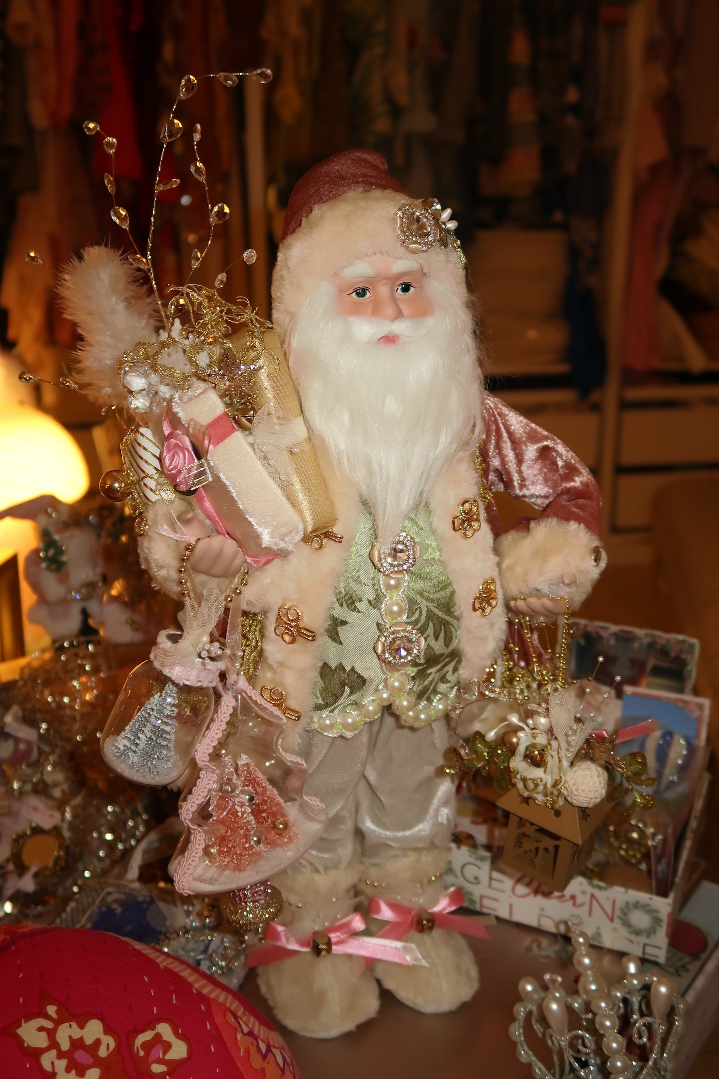 Pink Shabby Chic Santa Clause