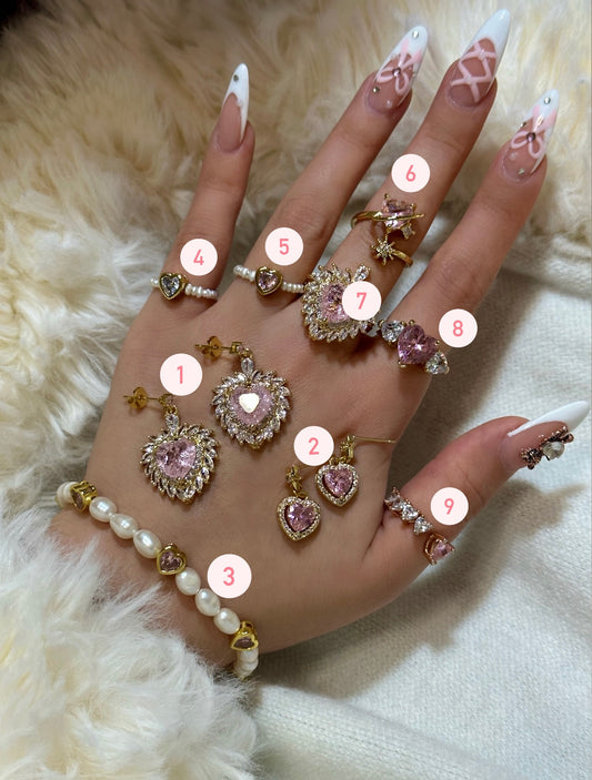 Earrings & Rings (Sold Separately)