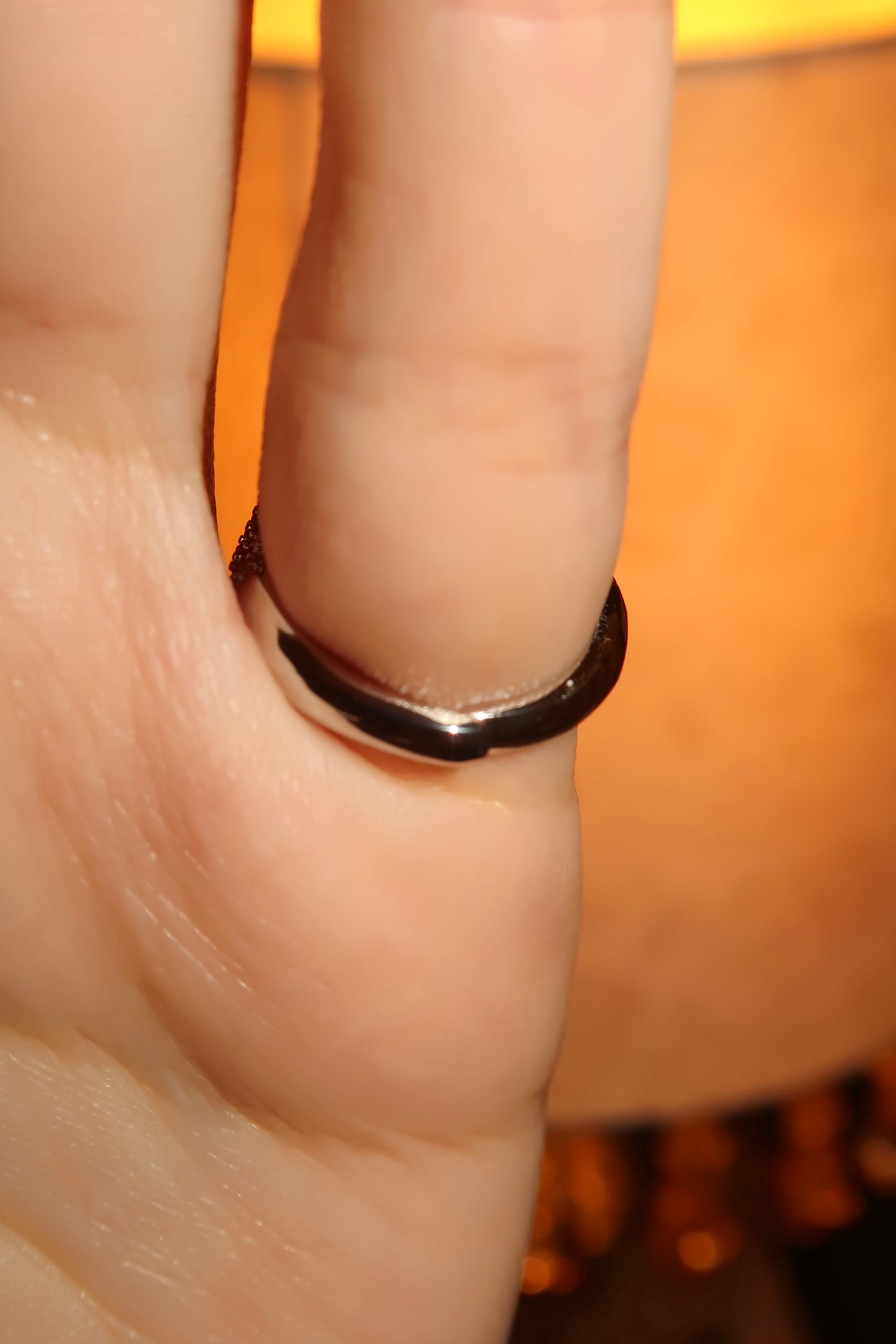 Pink Diamond Pave Pinky Ring (Adjustable)