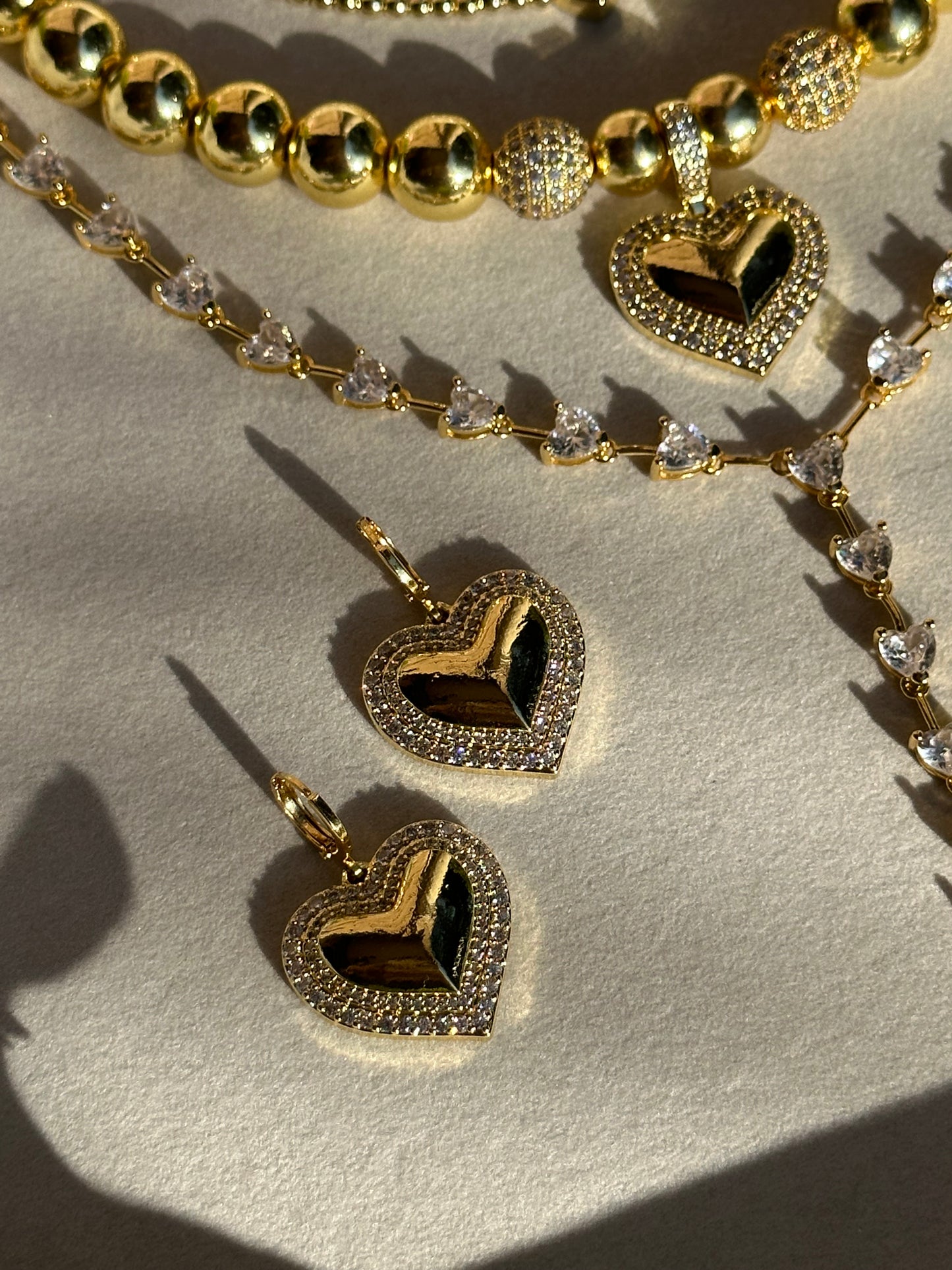 Gold Hearts Jewelry