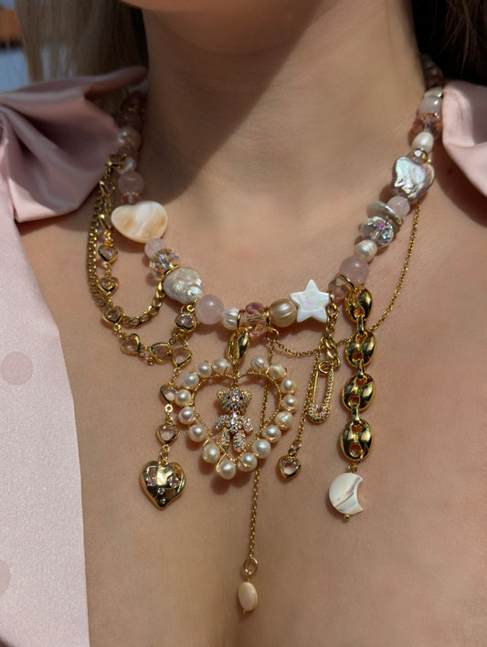 “Teddy In A Dream” Necklace, Bracelet & Earrings (Sold Separately)