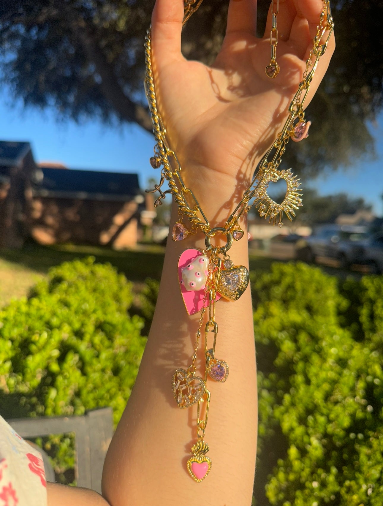 Pink Lover Chunky Zodiac Necklace