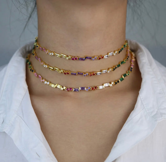 Rainbow Diamonds Necklaces (Sold Separately)