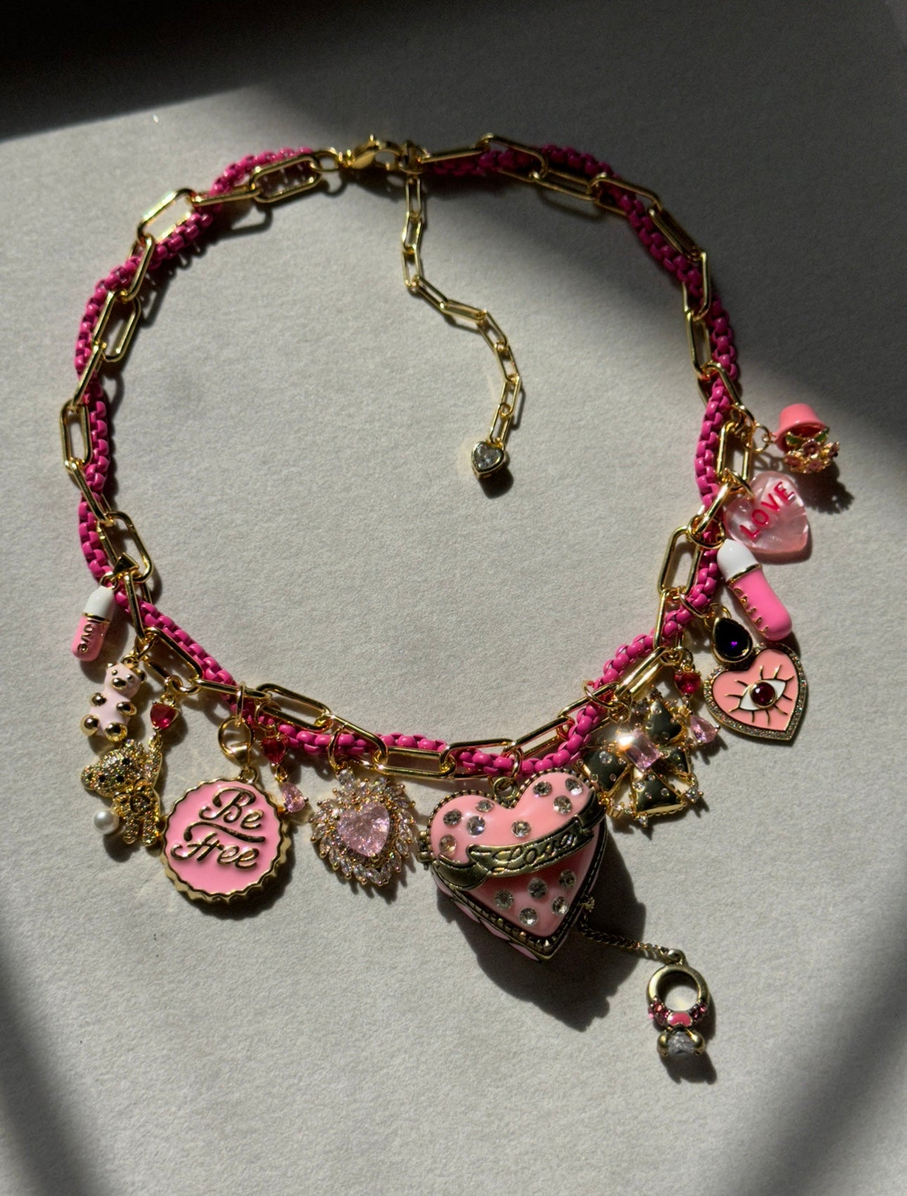 Pink Charm Necklaces