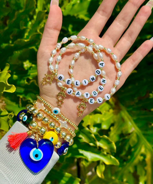 Personalized Pearl Girl/Boy Bracelet