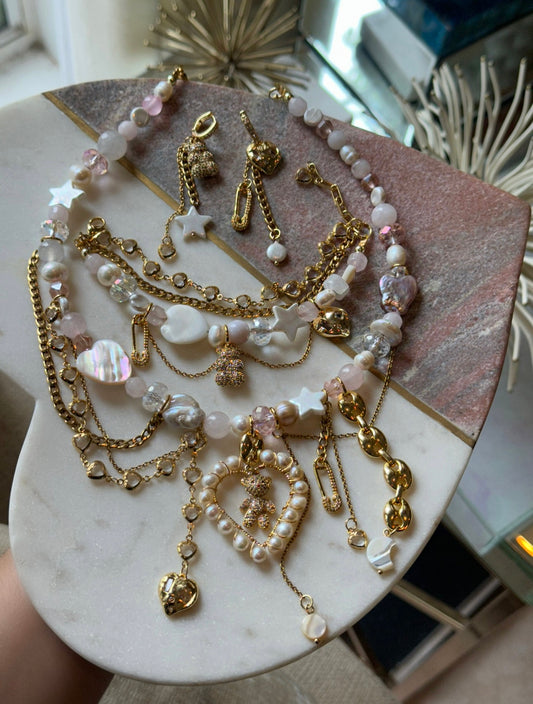 “Teddy In A Dream” Necklace, Bracelet & Earrings (Sold Separately)