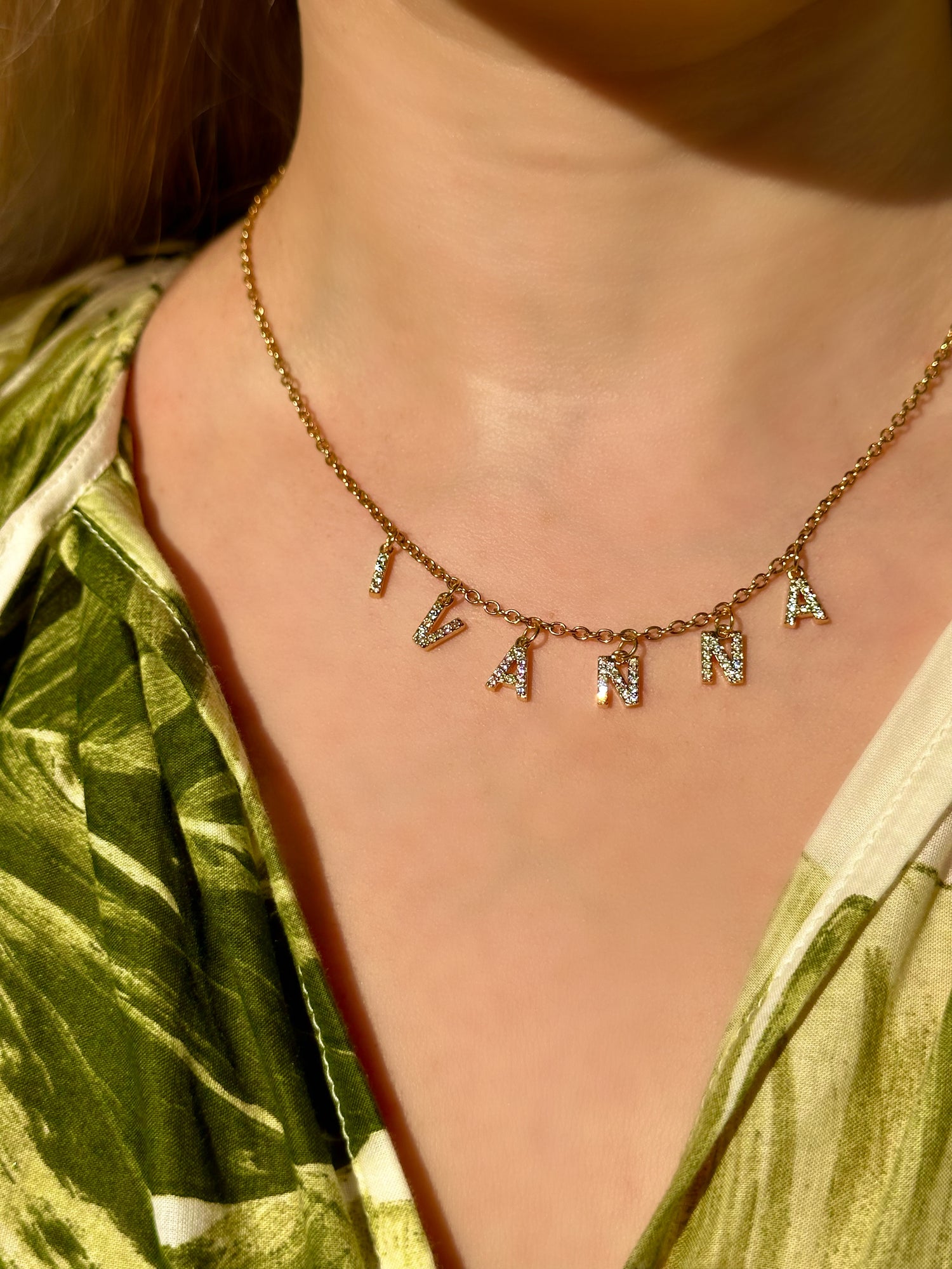 Name 2024 necklace sparkly