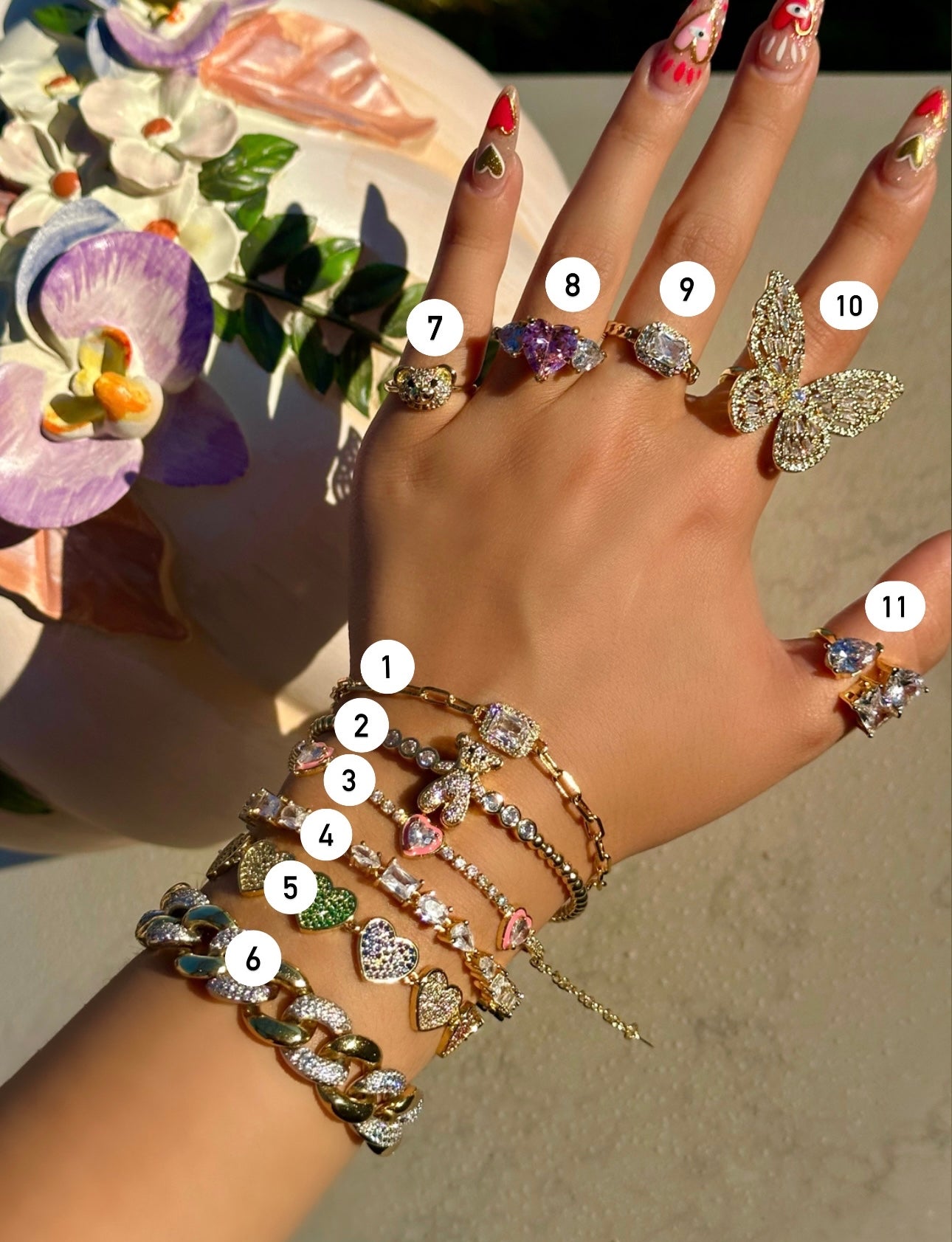 Bracelets & Rings (Sold Separately)