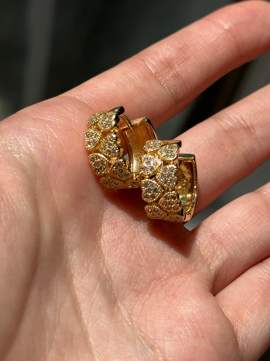 Golden Hearts Earrings