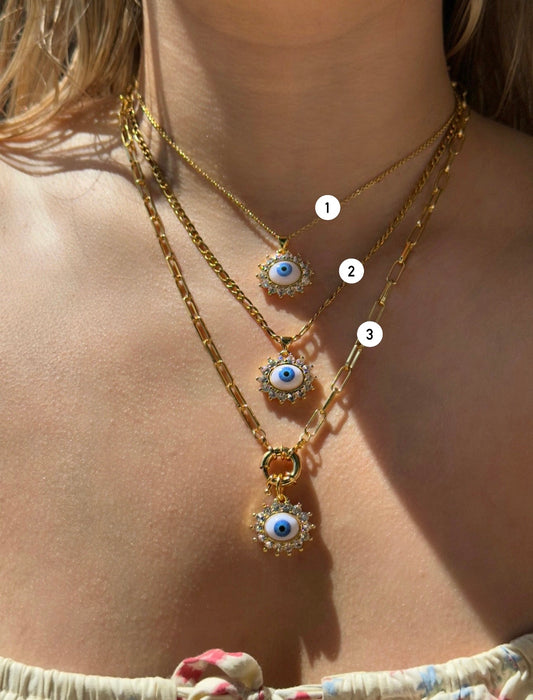 Sparkly Eye Necklaces