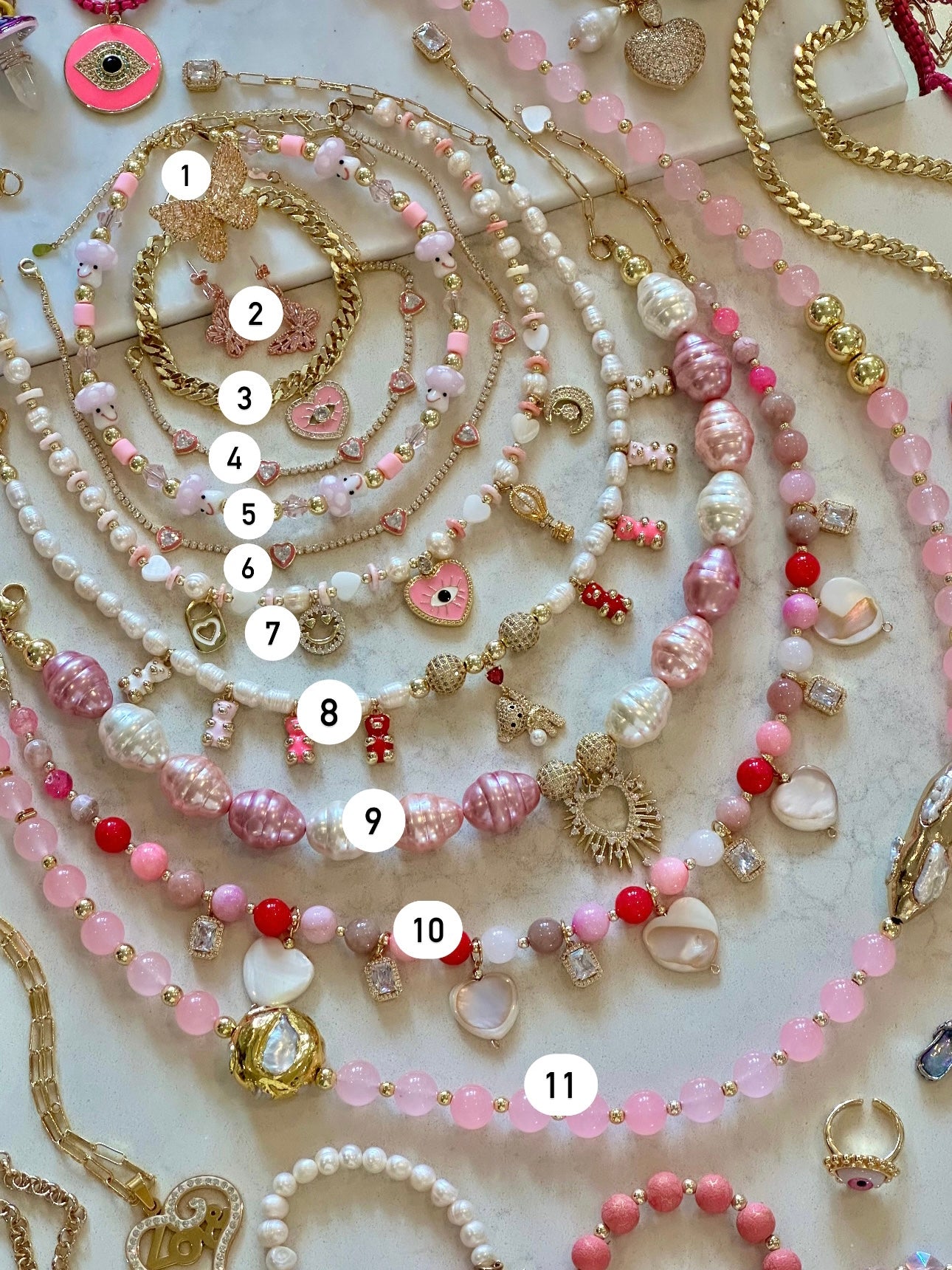 Pink Necklaces (Sold Separately)