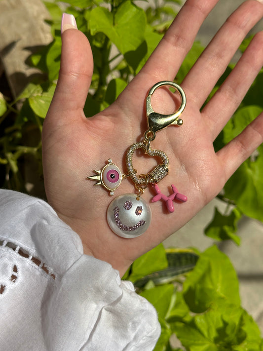 Cute Bling Happy Keychain✨💕