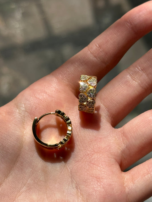 Golden Hearts Earrings