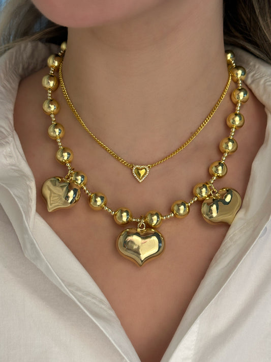 Golden Hearts Necklaces