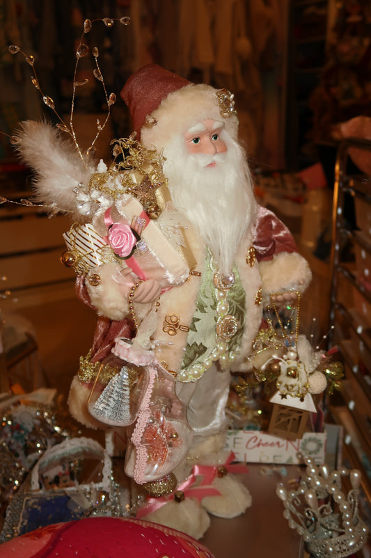 Pink Shabby Chic Santa Clause