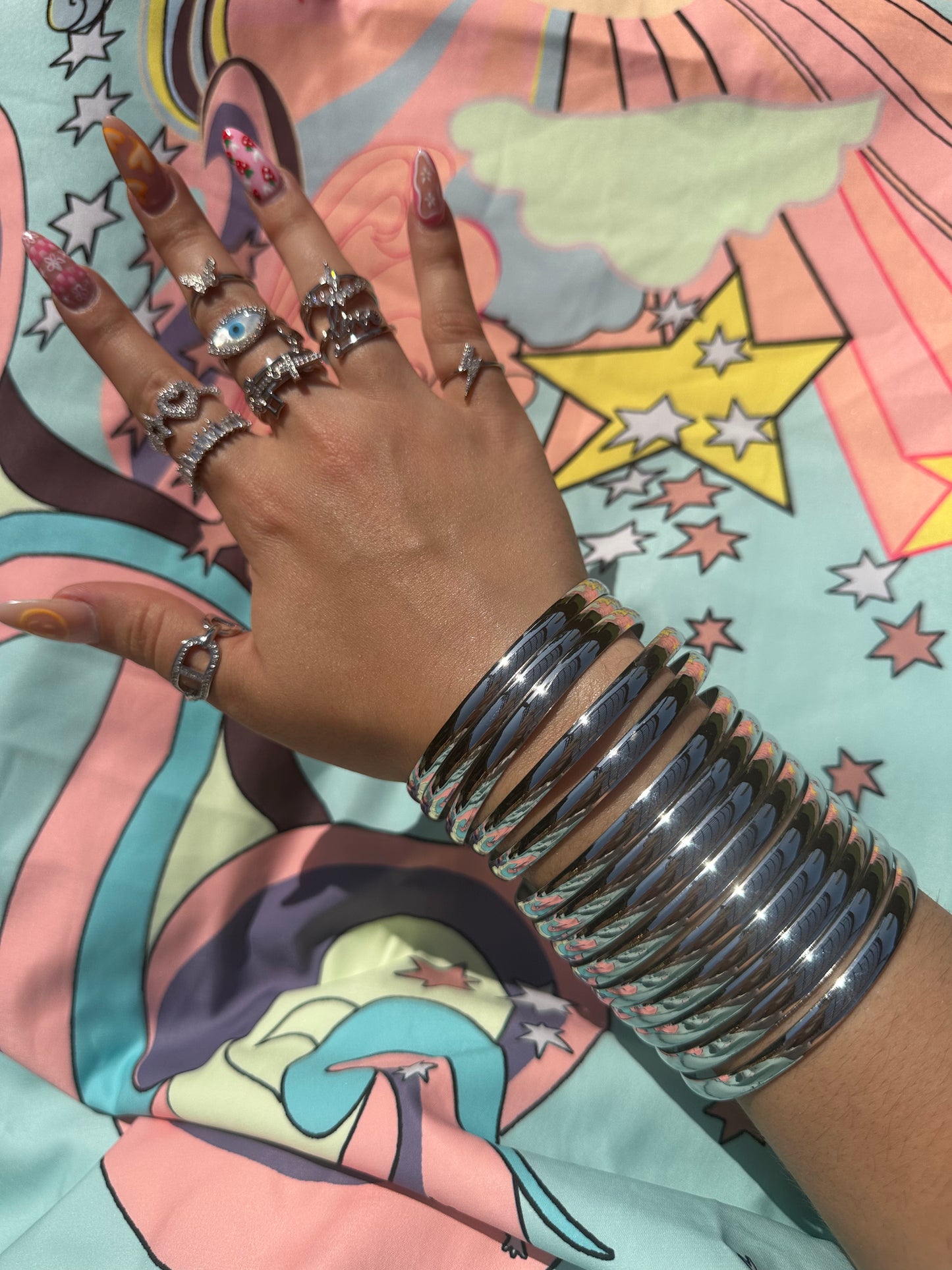 Silver Bangles