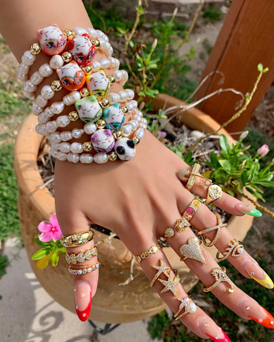 Lucky Cats Pearl Bracelets (Sold Separately)