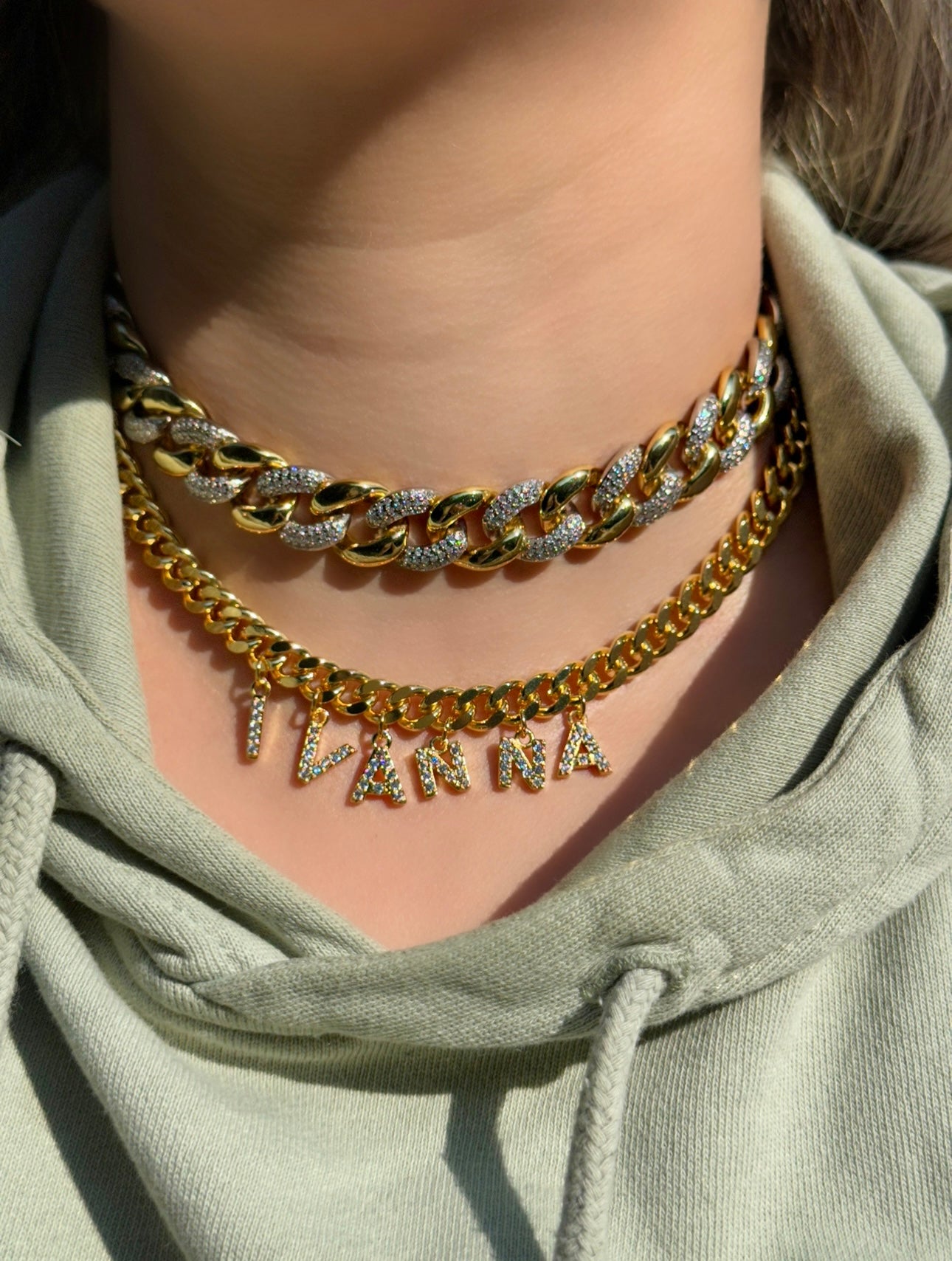 Personalized Chunky Chain in Silver or Gold