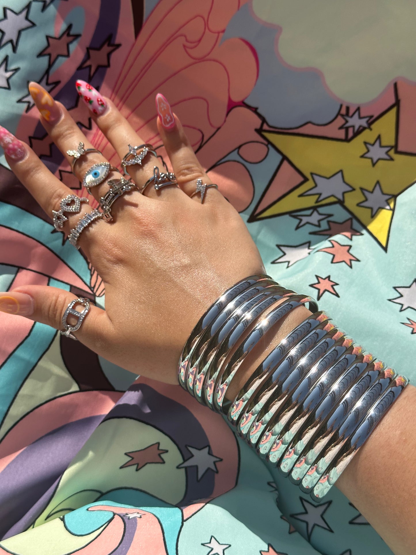 Silver Bangles