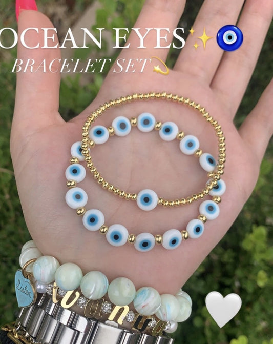 Ocean Eyes 2 Bracelets Set