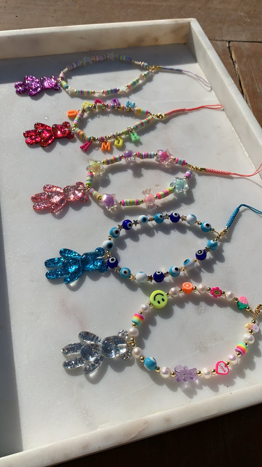 Sparkly Bear Phone Charm
