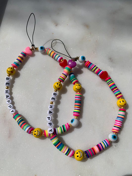 Be Happy Phone Charm