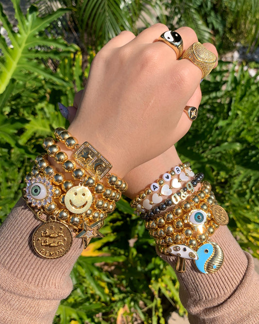 Gold Bracelet With Charm (Each Sold Separately)