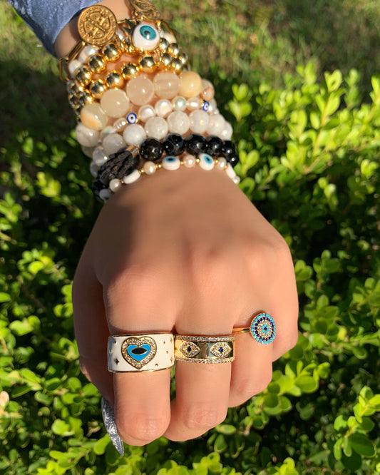 Gold Eye Rings (Each Sold Separately)