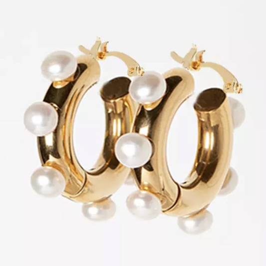 Pearl Hoops