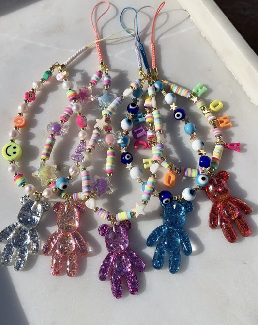 Sparkly Bear Phone Charm