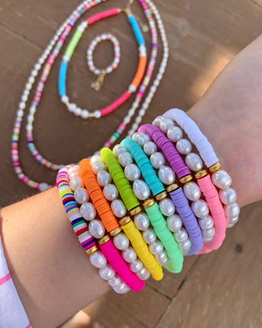 Half Pearl Half Color Bracelet