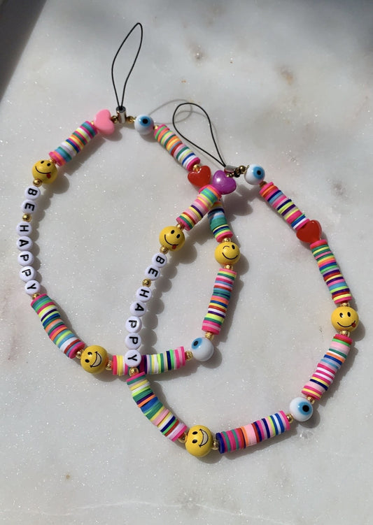 Be Happy Phone Charm